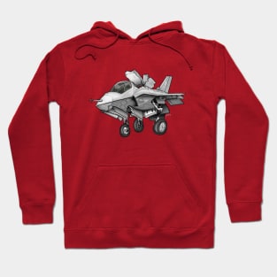 F-35B Lighting II Joint Strike Fighter Illustration Hoodie